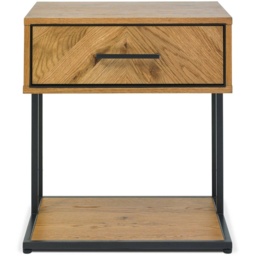 Vaughan Chevron Oak Nightstand - thumbnail 3