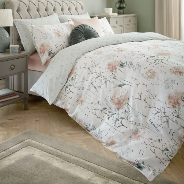 Laura Ashley Pallington Bloom Duvet Cover Set - Plaster Pink - Double - image 1