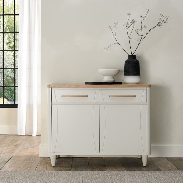 Delta Scandi Oak and Soft Grey Narrow Sideboard - image 1