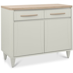 Delta Scandi Oak and Soft Grey Narrow Sideboard - thumbnail 3