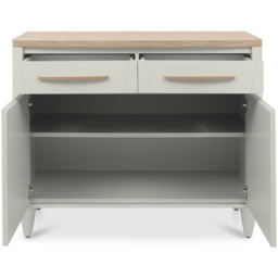Delta Scandi Oak and Soft Grey Narrow Sideboard - thumbnail 4