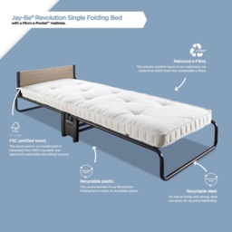 Jay-Be Revolution Folding Bed With Micro e-Pocket Sprung Mattress - Single - thumbnail 4