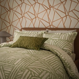 Harlequin Crater Duvet Set - Jade - Double - thumbnail 2