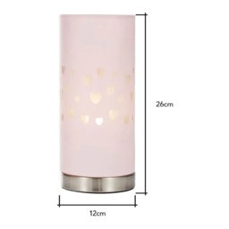 BHS Glow Hearts Table Lamp - Pink - thumbnail 2