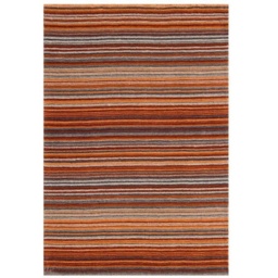 Melrose Carter Striped Wool Rug - Rust - 80cm x 150cm - thumbnail 1