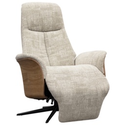 G Plan Halburg Manual Recliner Chair - Fabric Grade W - Light Wood - Polished Base - thumbnail 5