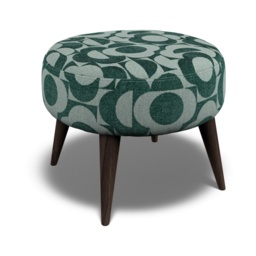 Orla Kiely Roundwood Stool - House Plain and Pattern Fabric - thumbnail 3