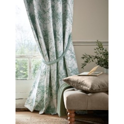 Laura Ashley Tuileries Blackout Lined Eyelet Curtains - Dark Sage - W 64 x D 72 - thumbnail 4