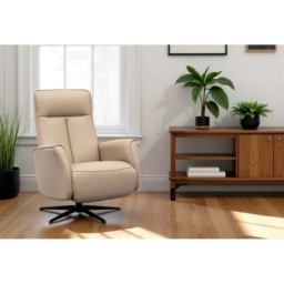 G Plan Visby Manual Recliner Chair - Leather Grade N - Black Base - thumbnail 1