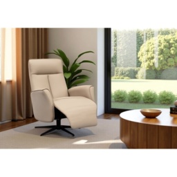 G Plan Visby Manual Recliner Chair - Leather Grade N - Black Base - thumbnail 4