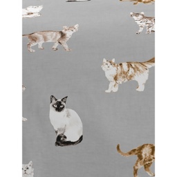 Fusion Cats Duvet Set - Grey - Single - thumbnail 3