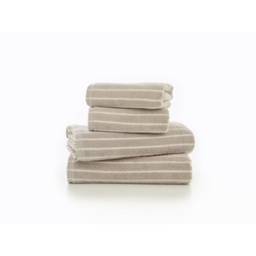 Deyongs Malmo Stripe Towel - Stone/White - Bath Sheet - thumbnail 3