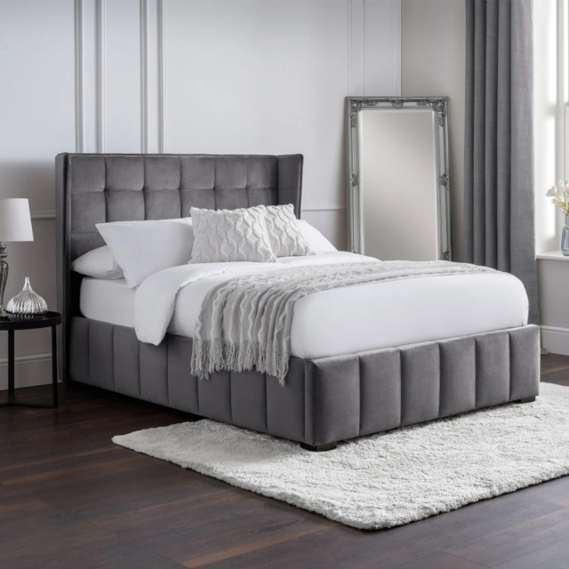 Julian Bowen Gatsby Bed - Light Grey - 135cm Double