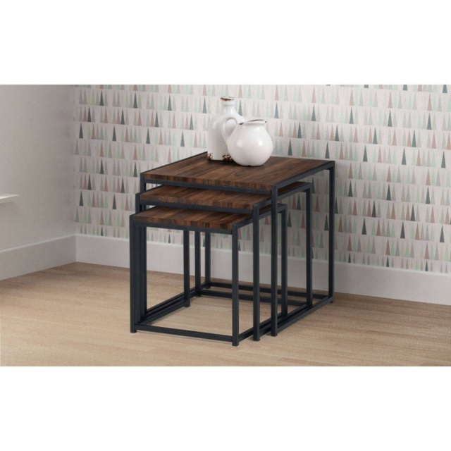 Julian Bowen Tribeca Nest Of 3 Tables - Walnut - image 1