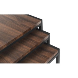 Julian Bowen Tribeca Nest Of 3 Tables - Walnut - thumbnail 3