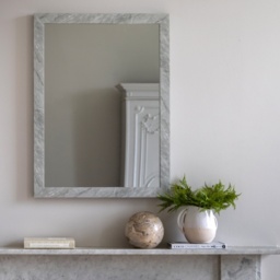 Gallery Direct Romano Rectangle Mirror 57x77cm - Marbled White - thumbnail 1
