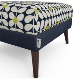 Orla Kiely Flynn Footstool - House Plain and Pattern Fabric - thumbnail 3