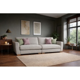 Harper Extra Large 4 Seater Sofa in Fabric - Grade A - thumbnail 1