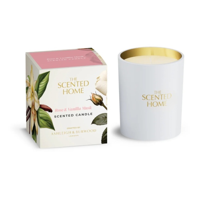 Ashleigh and Burwood Scented Home Rose and Vanilla Musk Scented Candle - 170g