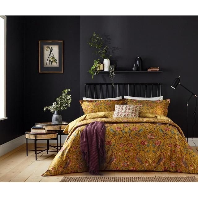 Morris and Co Seasons By May Saffron Duvet Set - Super King