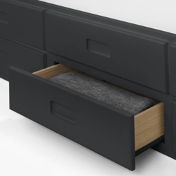 Julian Bowen Maisie Bed With Underbed and Drawers - Anthracite - thumbnail 4