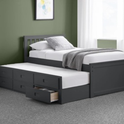 Julian Bowen Maisie Bed With Underbed and Drawers - Anthracite - thumbnail 2