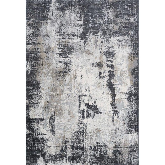 Mastercraft Canyon Polyester Heatset Rug 52068/6676 - Charcoal - 160x230cm - image 1
