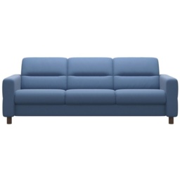Stressless Fiona Leather 3 Seater Sofa - Noblesse Leather - 2 x Upholstered Arms - thumbnail 4