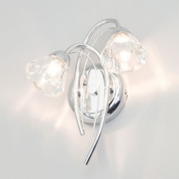 BHS Marianne Wall Light - Chrome/Clear - thumbnail 2