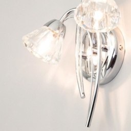BHS Marianne Wall Light - Chrome/Clear - thumbnail 3