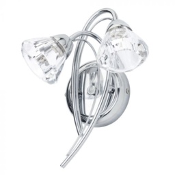 BHS Marianne Wall Light - Chrome/Clear - thumbnail 1