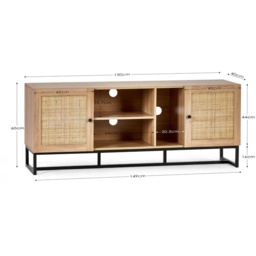 Julian Bowen Padstow TV Unit - Oak - thumbnail 6