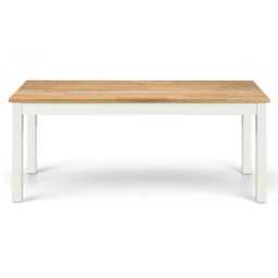 Julian Bowen Coxmoor Rectangular Coffee Table - Ivory and Oak - thumbnail 2