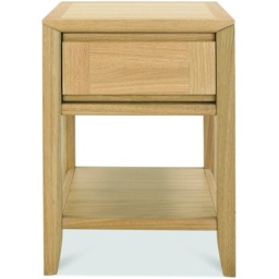 Brampton Oak Square Lamp Table With Drawer - thumbnail 2