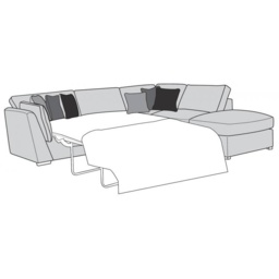 Phoebe 4 Seater Corner Sofa With Bed and Footstool - Fabric Grade C - Left Hand Facing L2S/RFC/FST - thumbnail 2