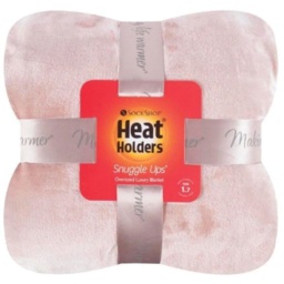 Heat Holder Fleece Blanket/Throw - Dusky Pink - thumbnail 3