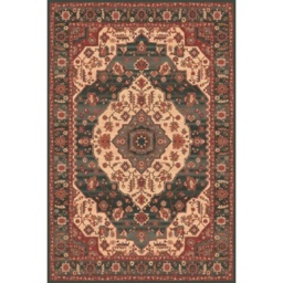 Mastercraft 4377/400 Kashqai Wool Wilton Rug - Green - 135cm x 200cm