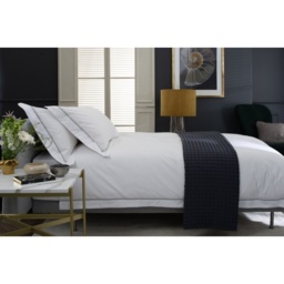 The Lyndon Company Hampstead Duvet Set - White/Silver - Single - thumbnail 5