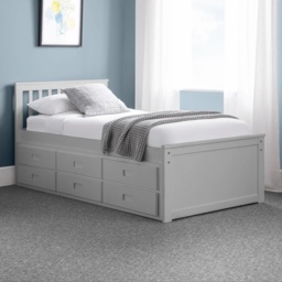 Julian Bowen Maisie Bed With Underbed and Drawers - Dove Grey - thumbnail 1