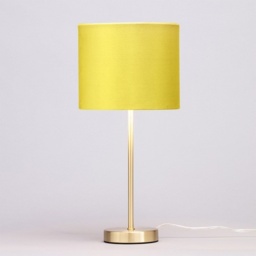 BHS Velvet Table Lamp - Ochre/Brass - thumbnail 2