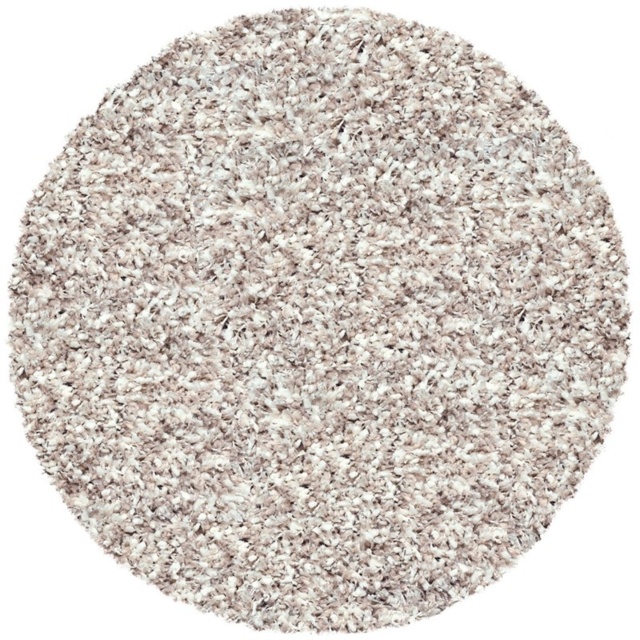 Mastercraft 039-0001/2211 Twilight Shaggy Round Rug - Linen/White - 160cm Circle - image 1