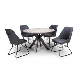 Phoenix 120cm Dining Table - Grey - thumbnail 1