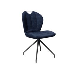 New York Swivel Dining Chair - Navy Blue