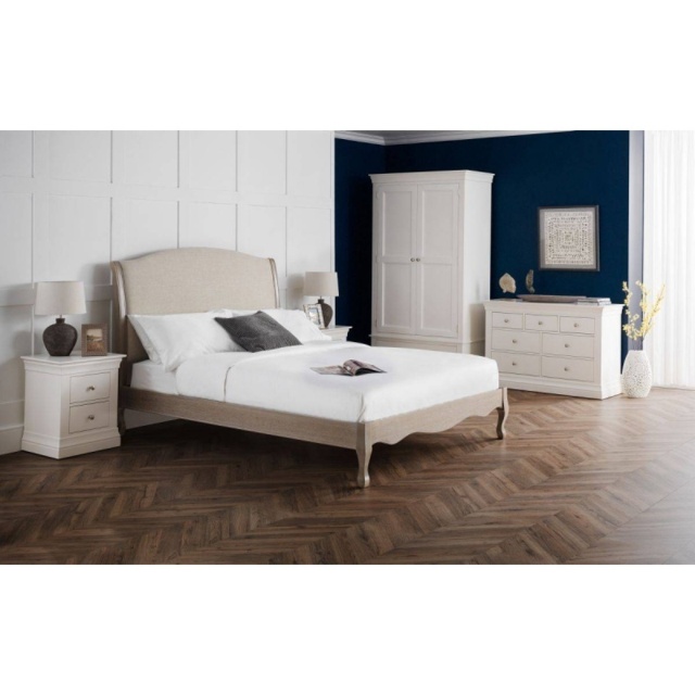 Julian Bowen Camille Bed Frame - Oatmeal Linen - King - image 1