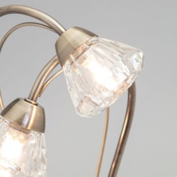 BHS Marianne Table Lamp - Antique Brass/Clear - thumbnail 3