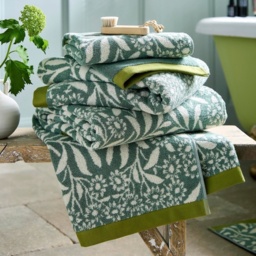William Morris At Home Michaelmas Daisy Towel - Sage - Hand Towel - thumbnail 2