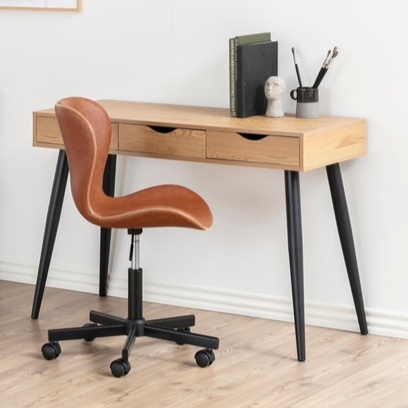 Neptune Oak Office Desk - Matt Wild - image 1