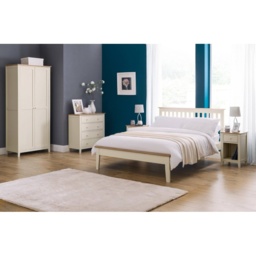Julian Bowen Salerno 1 Drawer Bedside Ivory/Oak - thumbnail 2
