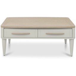 Delta Scandi Oak and Soft Grey Rectangular Coffee Table - thumbnail 4