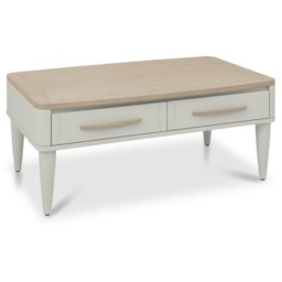 Delta Scandi Oak and Soft Grey Rectangular Coffee Table - thumbnail 5